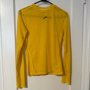Brooks Yellow Long Sleeve running Tee